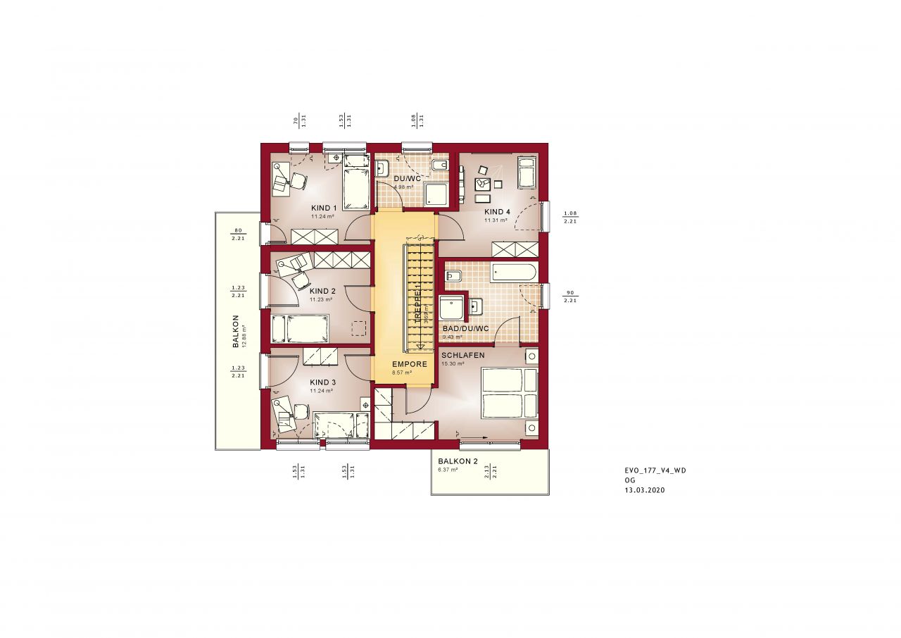 Grundriss Evolution - 177 V4_OG Grundriss Evolution - 177 V4_OG